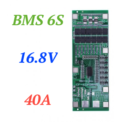 BMS 6S 40A Модуль защиты 24.0V Li-ion 18650